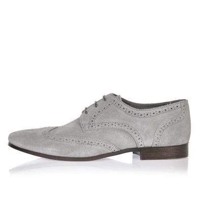 Grey suede smart shoes